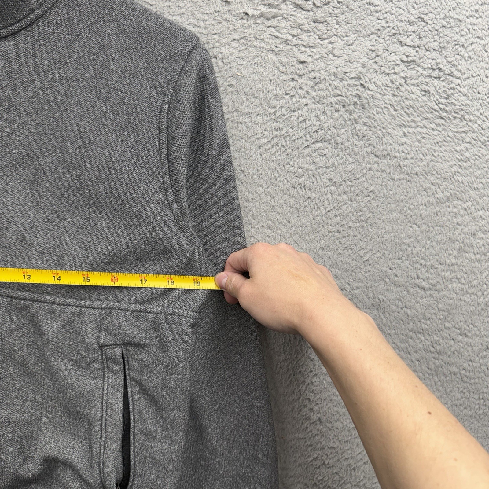 J Crew Pullover Men Small Gray Solid Quarter Zip … - image 3