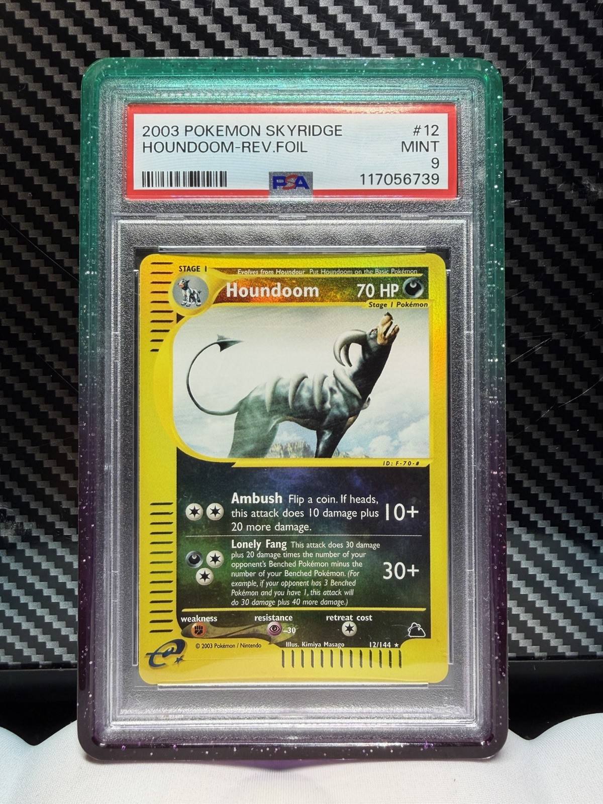 2003 Skyridge Houndoom Reverse Holo PSA 9 #12 POP 112