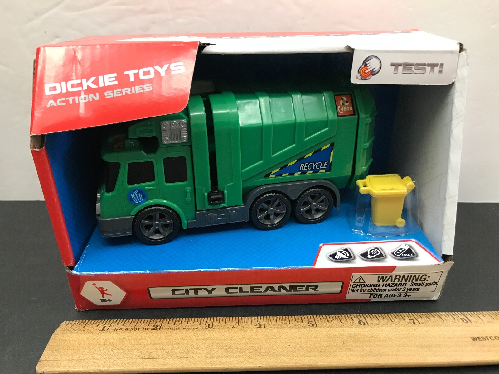 dickie toys action series garbage truck