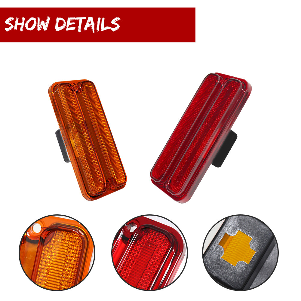 New Front & Rear Deluxe Side Marker Light Set For 68-72 Chevrolet C10 K10 Pickup