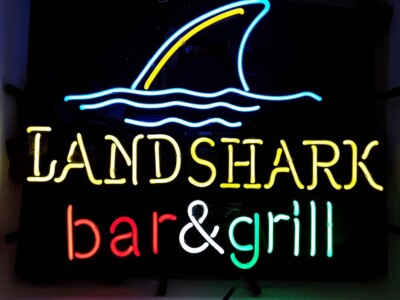 20''x16'' Landshark Bar Grill Neon Sign Lamp Light Visual Decor Pub Beer Lager