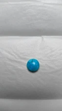 Genuine Kingman Birds Eye Turquoise Round Coin  8 X 3.6 MM  1.52 CT