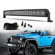 AUXBEAM 32" Curved LED Work Light Bar Dual Row Spot Flood Combo Truck Offroad