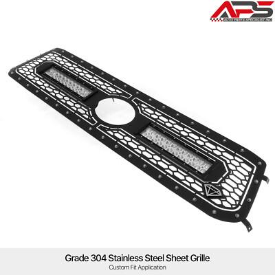 Fits 2018-2019 Toyota Tundra W/ Sensor Main Stainless Black Mesh