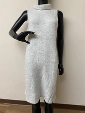 MSK Women's Silver Heather Sleeveless Turtleneck Sweater Dress Size L NWT