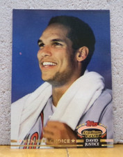 TOPPS STADIUM CLUB MEMBERS CHOICE BASEBALL CARD ATLANTA BRAVES DAVID JUSTICE