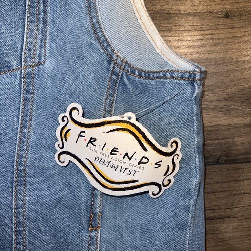 Friends Denim Sleeveless Vest NWT "You're My Lobster" Women's Size X-Large - Picture 2 of 4