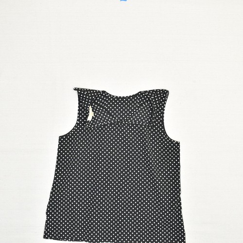Michael Kors Women Blouse Polka Dot Crew Neck Polyester Black Size XL - Picture 6 of 8
