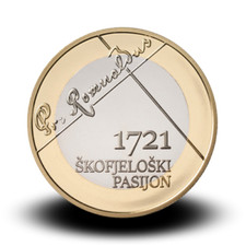 SLOVENIA SLOWENIEN 3 EURO 2021 300th anniversary of the Škofja Loka Passion UNC