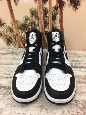 Nike Air Jordan 1 High Panda Golf Shoes Black DQ0660-101 Mens Size