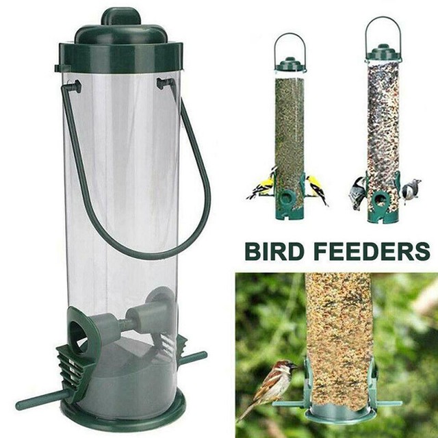 Cat Shaped Bird Feeder Outdoor Garden Seed Food Tree Hanging Patio