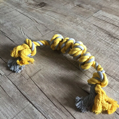 Cotton Natural Dog Rope Tug and Fetch Toy Rope 27” Heavy Duty LARGE | eBay