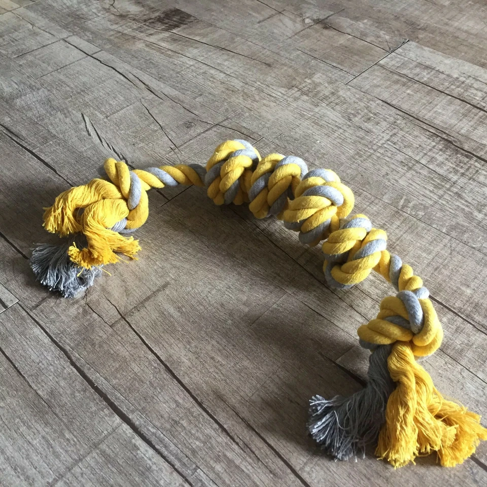 4 упаковки хлопок натуральный собаки веревки буксировки и принести игрушка веревки 18» сверхпрочный большой  - Изображение 2 из 3