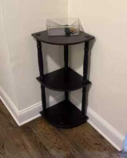Small 3 Tier Corner Entryway Shelf Table For Entrance Front Door Entry Hall New