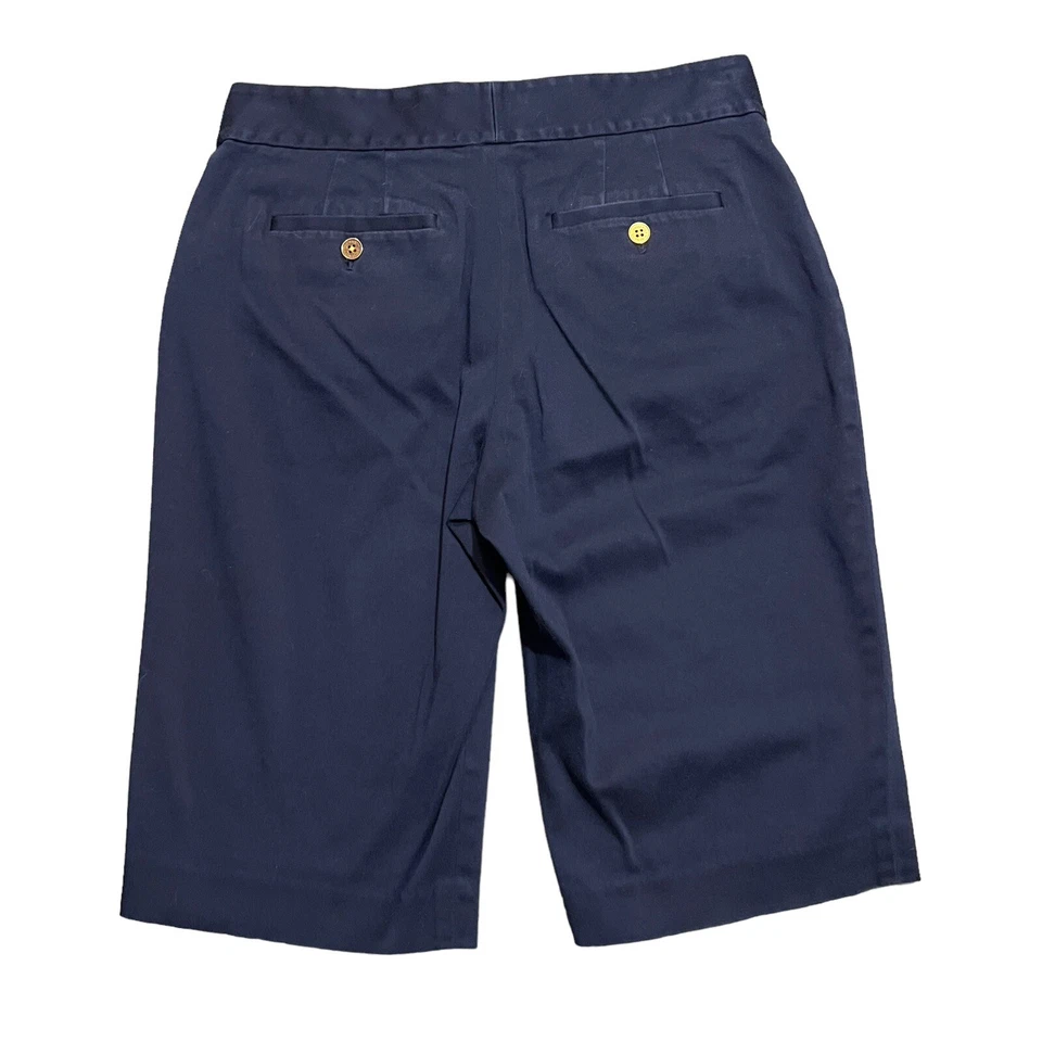 Женские темно-синие шорты-бермуды Lauren Ralph Lauren размер 4 - Изображение 2 из 4