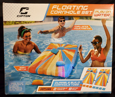 Cipton 35-inch Inflatable Pool Cornhole Set Toss Games for Kids and Adults