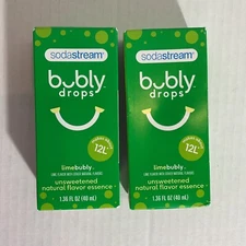 (2) Soda Stream - Bubly Drops - LIME - Unsweetened Lime Bubly - Ex: 12/24