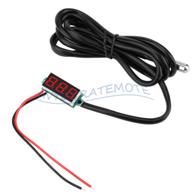 DC4~28V 0.28'' High Accuracy Digital Thermometer DS18B20 Metal Probe -50 ~125 