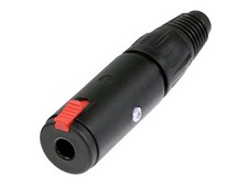 Neutrik NJ3FC6-BAG 1/4in TRS Black Locking Cable Jack Silver Contacts
