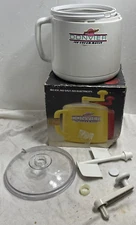 Donvier Premier Ice Cream Maker White 1-Quart with Original Box Hand Crank