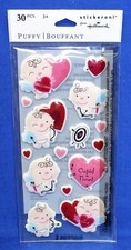 Hallmark Puffy Valentine's Day Stickers Cupid Bow Arrow Love Free Ship Over 15