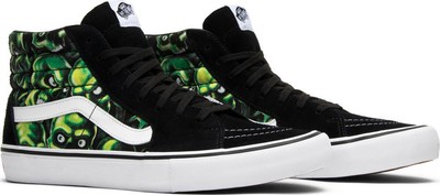 green skull supreme vans
