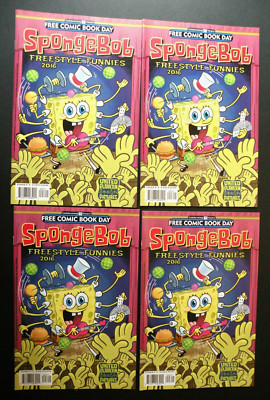 SpongeBob #1 Free Comic Day lot of 4 comic's Freestyle Funnies 2016 NM