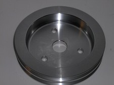 Aluminum Small Block Chevy Double 2 Groove Crankshaft Pulley Sbc Swp 350 Crank
