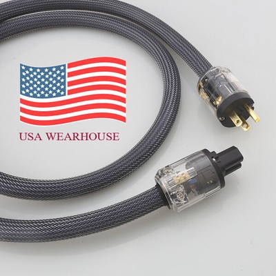 Hifi Audio 4N OFC Copper 10AWG US AC Power Cord C029 Mains Power Cable