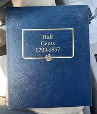 Whitman Half Cent Album 1793-1857 ,  no coins , Nice