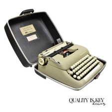 Vintage Smith Corona Sterling Manual Portable Typewriter with Hard Case thumbnail