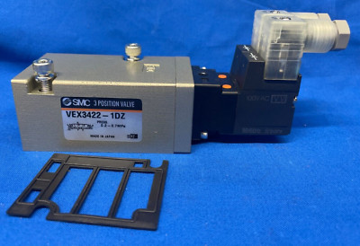 SMC 3 POSITION POWER VALVE VEX3422-1DZ 100VA AC 50/60HZ W/ 100V SOLENOID VALVES