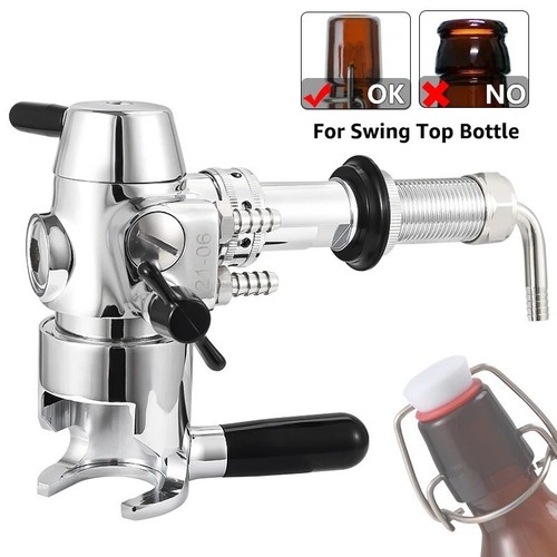 Schiumatore Rubinetto Birra Acciaio Inox Riempimento Bottiglie Senza Schiuma, Homebrew Professionale - Foto 10 di 10