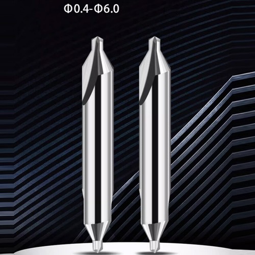 Ф0.4mm-6mm Solid Carbide Center Drill Bits Countersink Chamfer HRC60° Tungsten - Picture 6 of 12