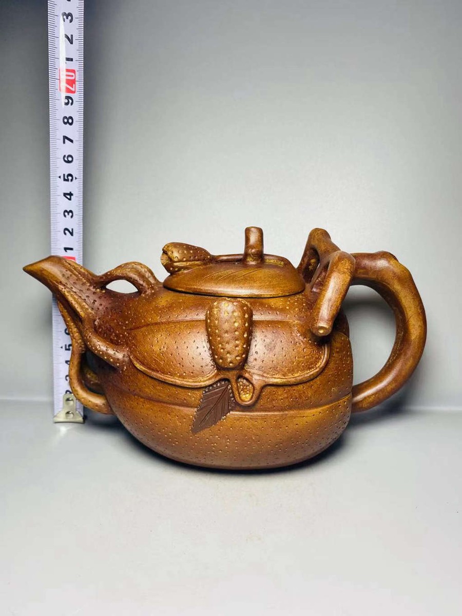 Chinese Yixing Zisha Clay Handmade Exquisite Bergamot Teapot 大