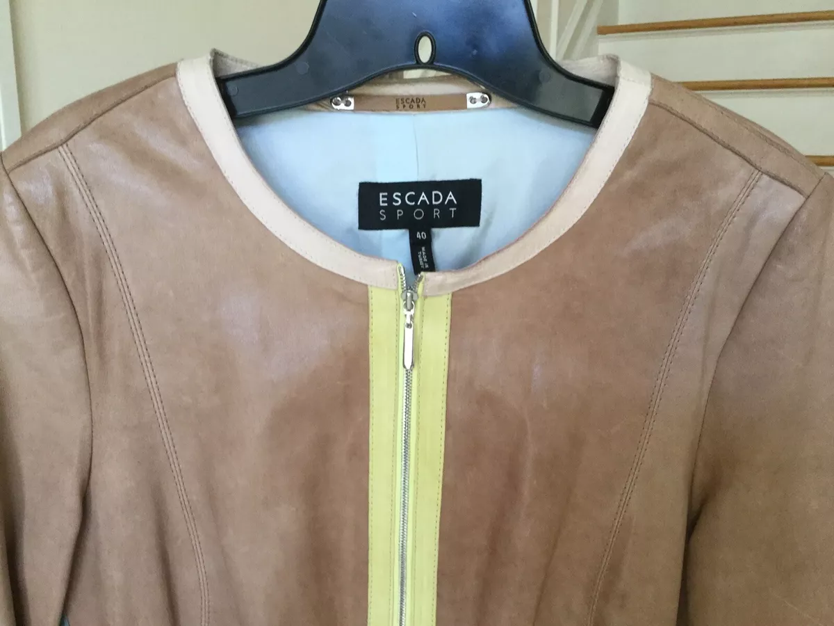 Escada sport leather clearance jacket