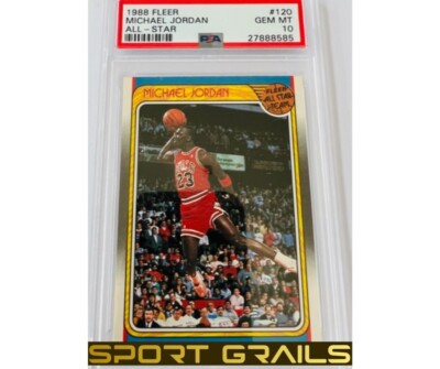 1988-89 Fleer Michael Jordan #120 ジョーダン 1988-89 Fleer #120 Michael Jordan All-Star AS PSA 8 Graded