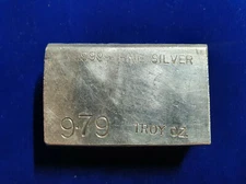 🌟Vintage 9.79 Oz. New Hope .999 Silver Bullion Bar RARE NO LOGO VAULT BAR