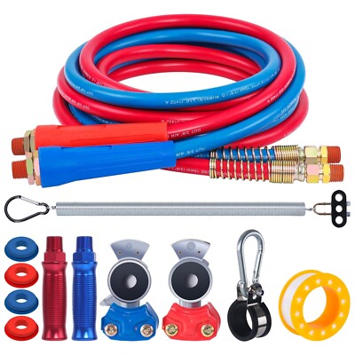 CheeMuii 12 FT Semi Truck Air Line Hose Assembly with Tender Spring & Gladhan...
