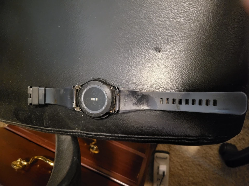 Samsung Gear S3 Frontier 46mm Stainless Steel Case Dark Gray Sport Band... - Image 2 of 3