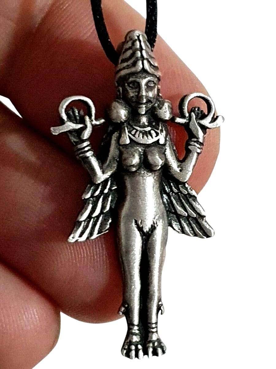 Collier Pendentif Lilith - Déesse Assyrienne - Étain (Pewter) - Longueur Réglable - Neuf Avec Étiquettes