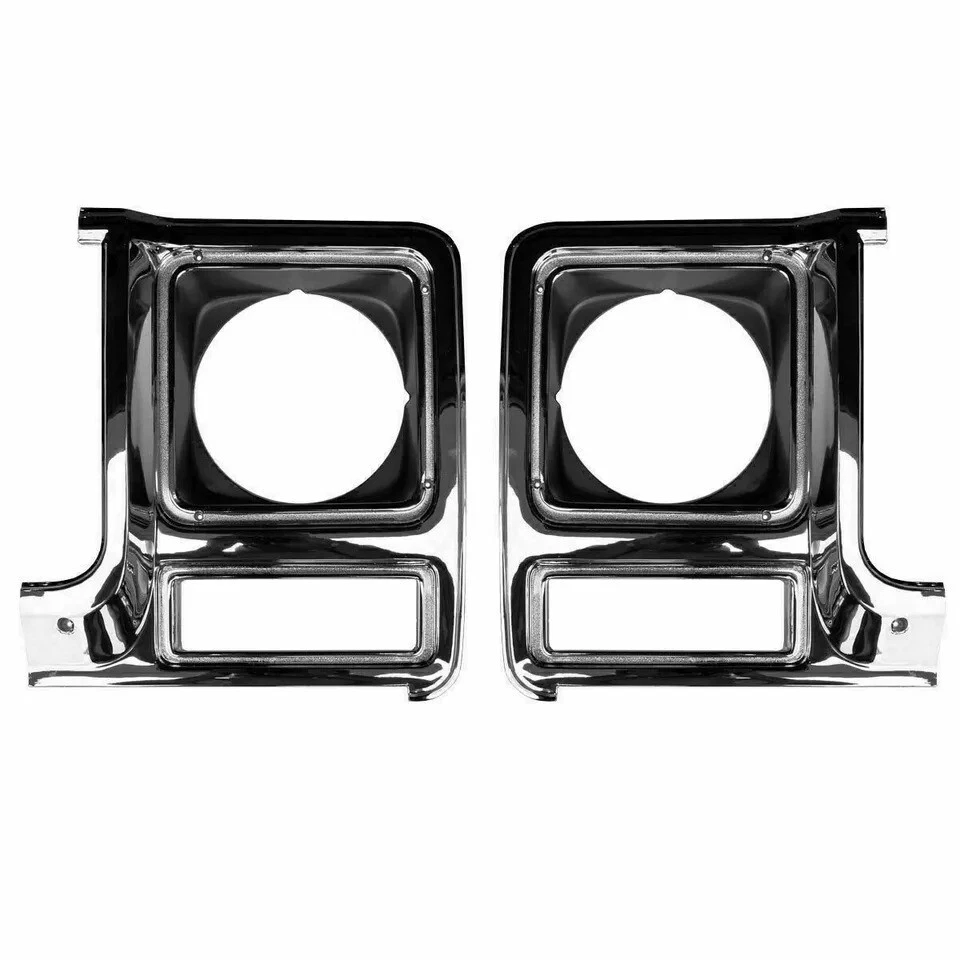 New Front Grille Headlight Bezels 3PC Fits 1979-1980 Chevrolet C/K Series Pickup Foto 4 de 4