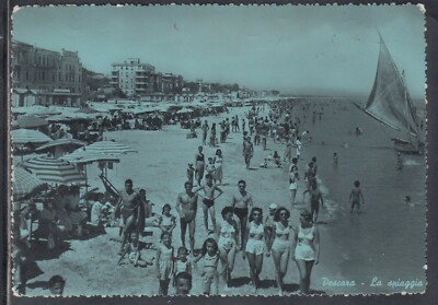 Postcard Pescara La Spiaggia ANIMATED OB16 #