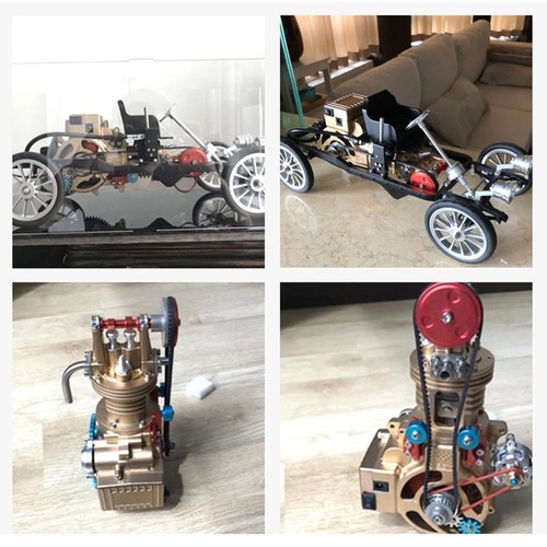 Kits de construcción de modelo de motor de automóvil mini cilindro totalmente metálico TECHING - Imagen 11 de 12