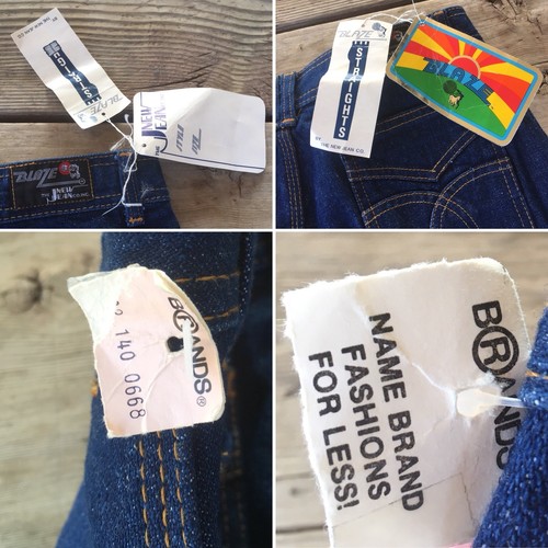 Vintage Blaze Jeans 34 36 Measure 32 1/2” X 36 1970s 1980s 70s 80s Tags Attached - Picture 12 of 12