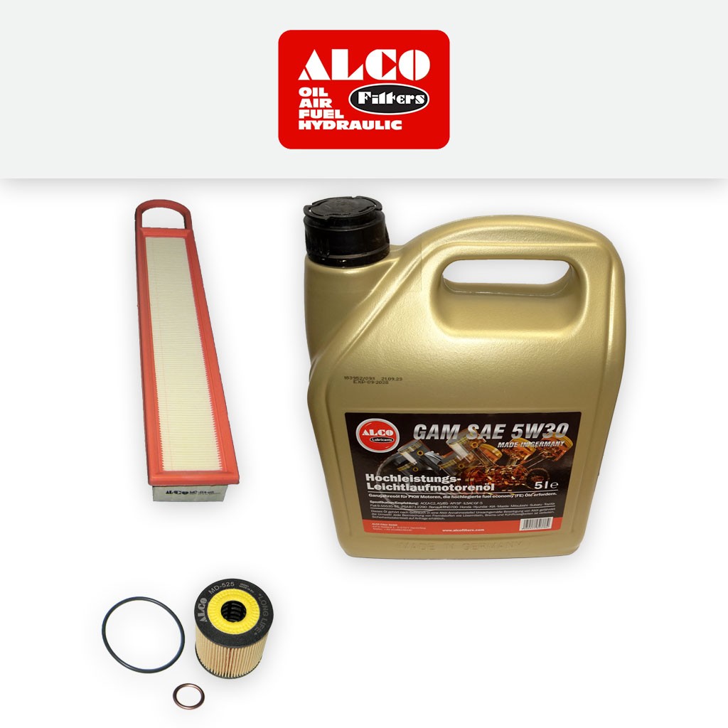 SERVICE KIT for PEUGEOT 207 1.4 16V VTI OIL AIR FILTERS +5w30 OIL (2007-2013)