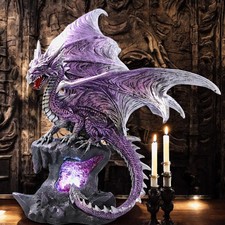 Majestic Large Dragon Fantasy Sculpture Mythical Statue Ornament Gothic 47 cm