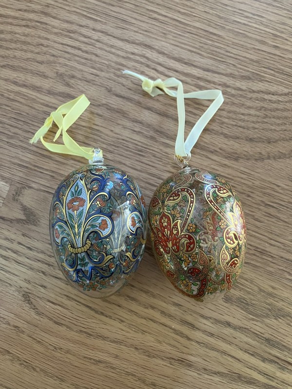 Hutschenreuther Crystal Egg Limited Edition Ornaments - 2000 & 2001