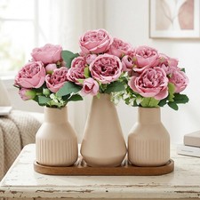 Nagobi Flower Table Centerpiece - Dining Table Centerpiece Decor Set of 3 Fak...