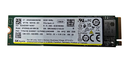 256GB SSD NVME SK hynix BC901 PCIe Gen4 x4 M.2 2280